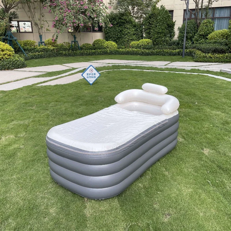 

Hot Sale Large Size Thicken PVC Inflatable Adult Bathtub Foldable Couple Design for Home Use Travel Ice Bathtub Accessories