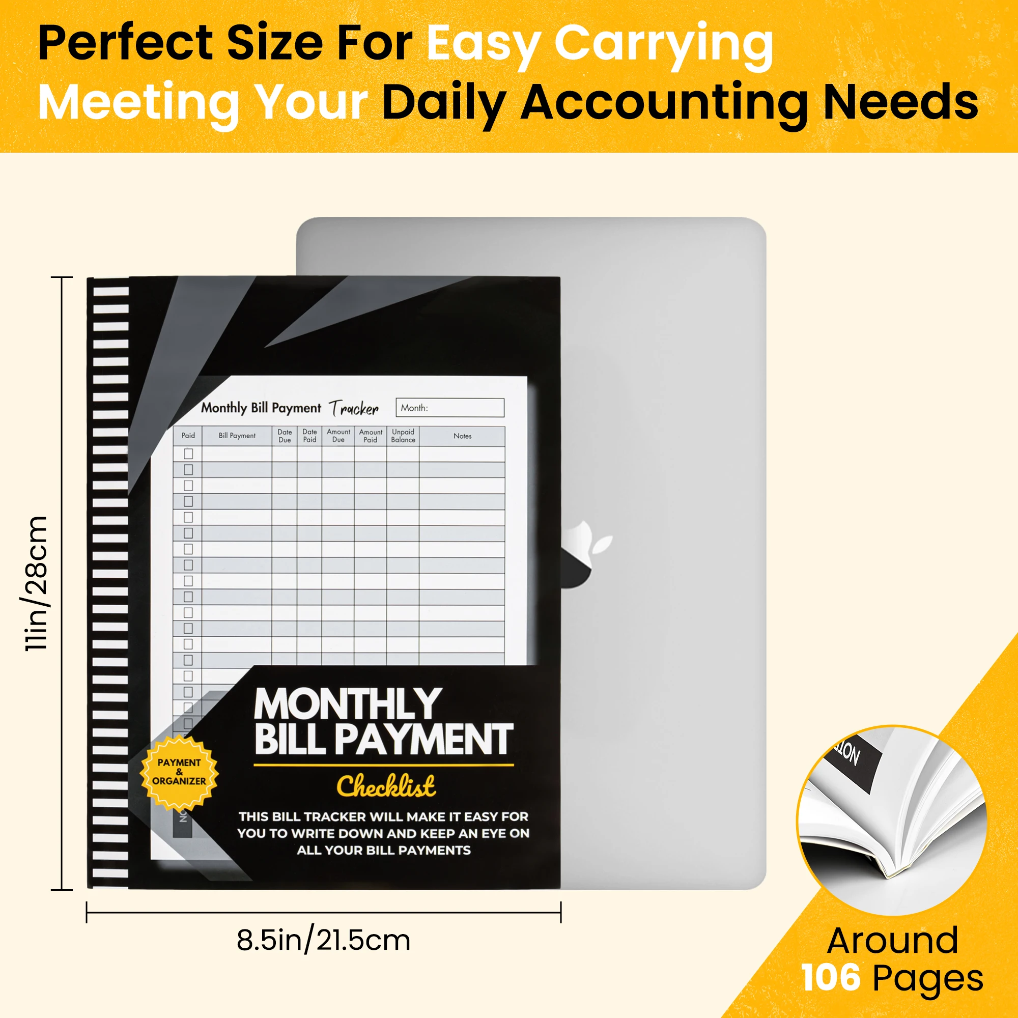 Bill Tracker & Budget Planner: Monthly Expense Organizer for Financial Management & Payment Tracking (8.5" x 11", 100+ Pages)