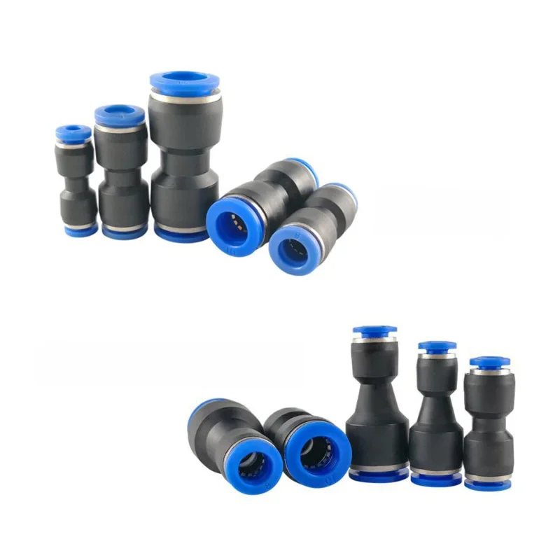 Raccord pneumatique connecteur d'air Tube raccords rapides tuyau eau tuyau enfichable 4mm 6mm 8mm 10mm 12mm 14mm connecteurs en plastique PU PG