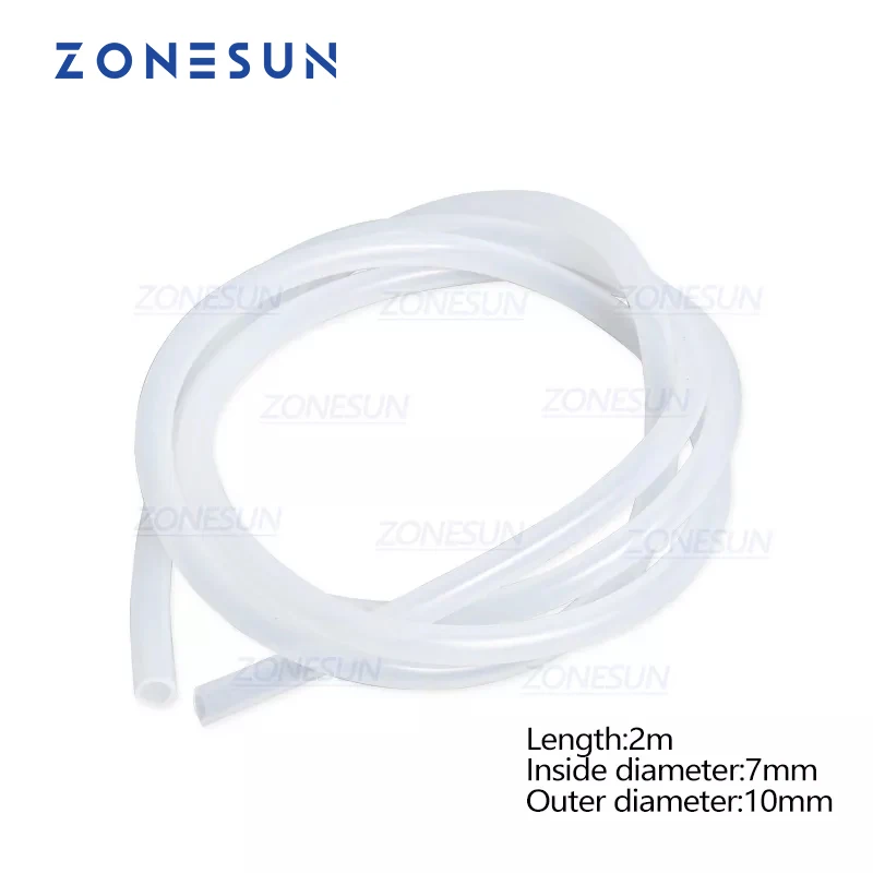 ZONESUN Length 2m Inside Diameter 7mm Round Tube Connect To Filling Machine Plastic Pipe For Electric Filling Machine