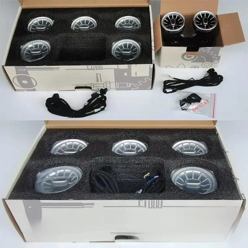 Do Mercedesa Benz C/GLC/A/CLA/GLA/E/S/G Do AMG W205 X253 W176 W117 W156 W213 W222 W464 LED Turbina Dysza Oświetlenie Ambientowe Lampa Wylotu Powietrza — zdjęcie 2