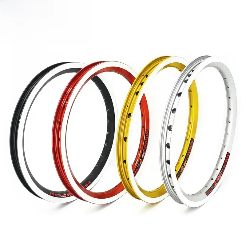 AliExpress Litepro 14" Inch Folding Bike Rims 20/28H 254 Aluminum Alloy Double Wall Wheel Rims 14x1.5-1.75 BYA412 410 Folding Bicycle Parts