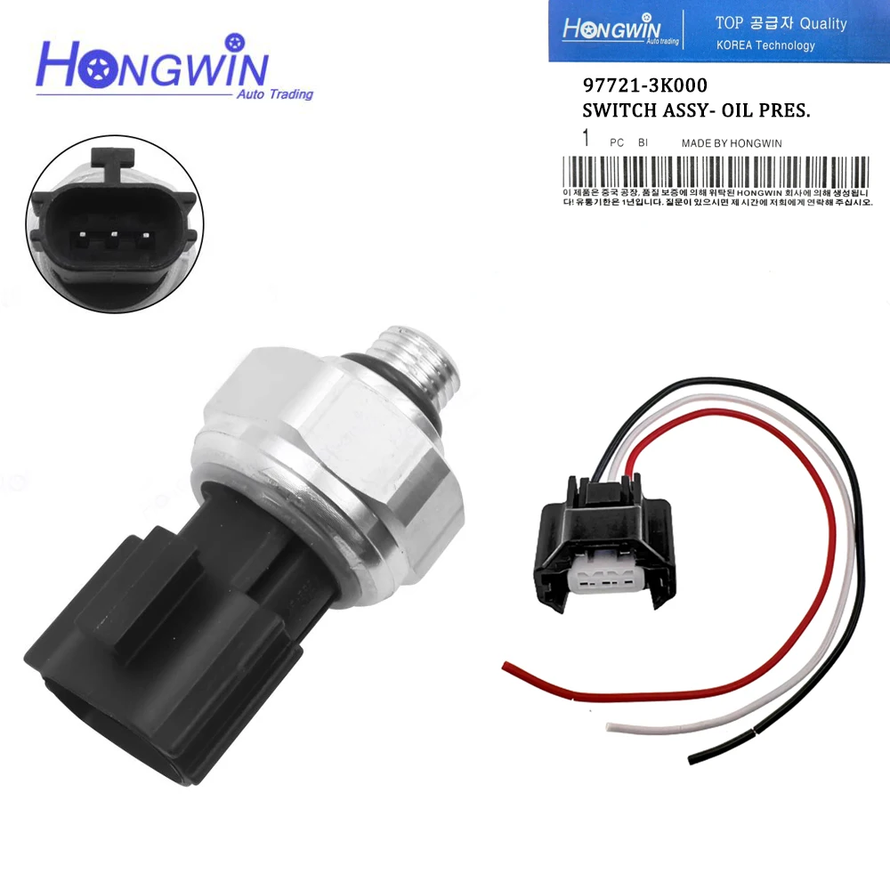 AC Refrigerant Pressure Transducer Switch W/Connector Fits Hyundai Kia OE# 97721-1G000 97721-3K000 GT7219/4 92CP8-12 977213K000