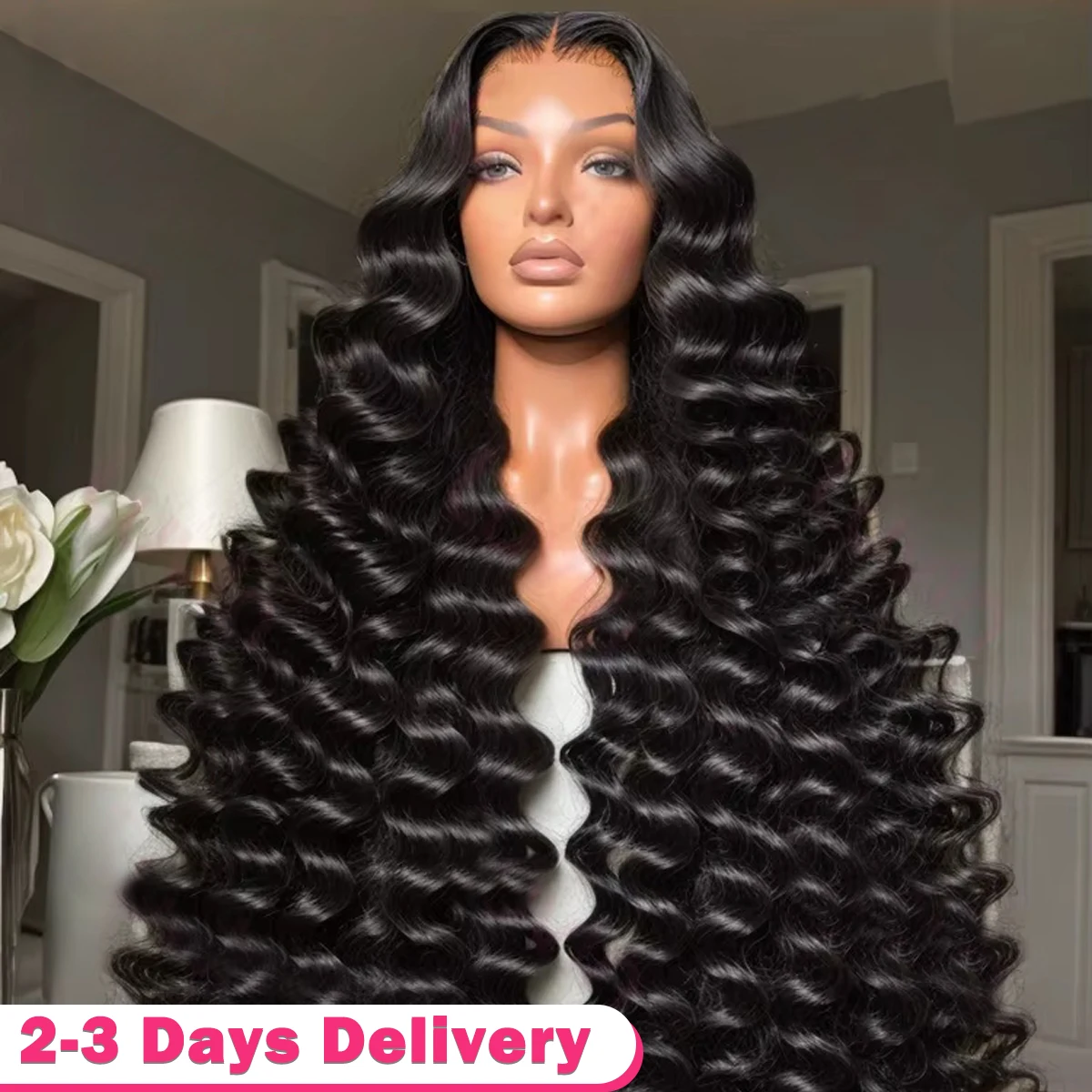 

36 40 Inch loose waves wig human hair 13x6 water wave HD Lace Front Wigs 250 Density Brazilian Deep Wave 13x4 Lace Frontal Wig