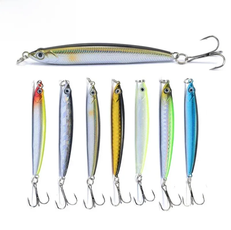 1 pièces haute qualité Thrill bâton leurre de pêche 7 cm 10g crayon coulant longue coulée alose vairon appât artificiel brochet leurres