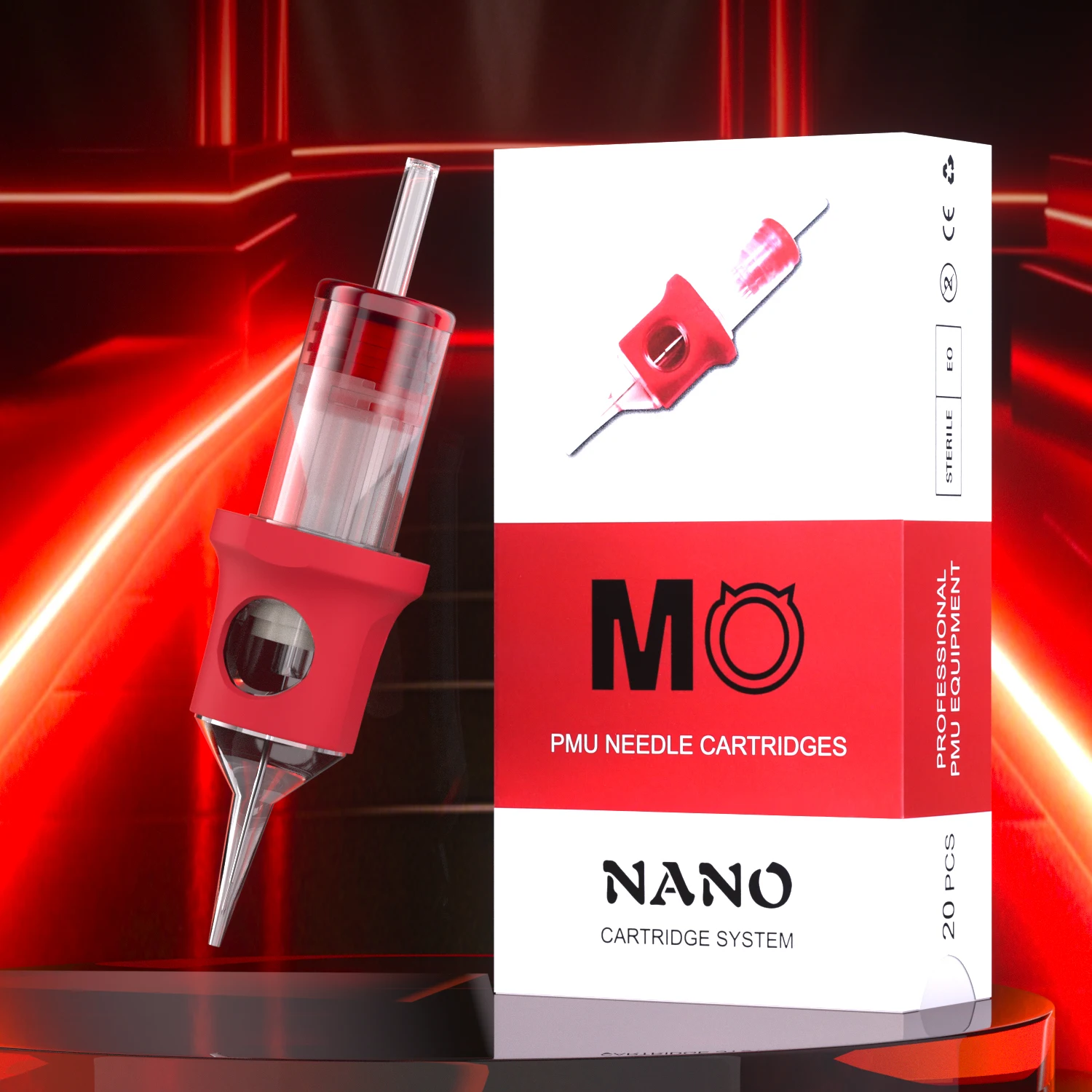 MO Pmu 20Pcs Disposable Tattoo Cartridge Needles Tattoo Makeup for Microblading Safety Semi-Permanent Eyebrow Lip Tatuajes
