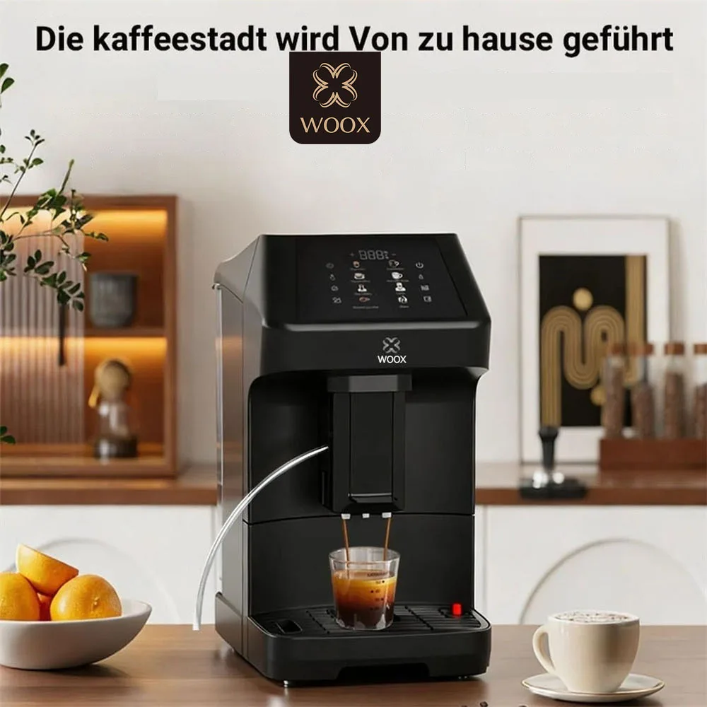 Cafetera de gran capacidad con depósito 1,5L pantalla táctil,19bares de potencia 30-250ml,para preparar café espresso caliente