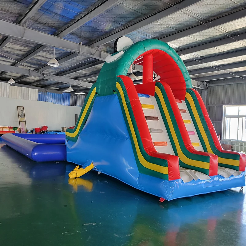 Inflatable slide with pool, promotional ex-factory price, children's entertainment equipment