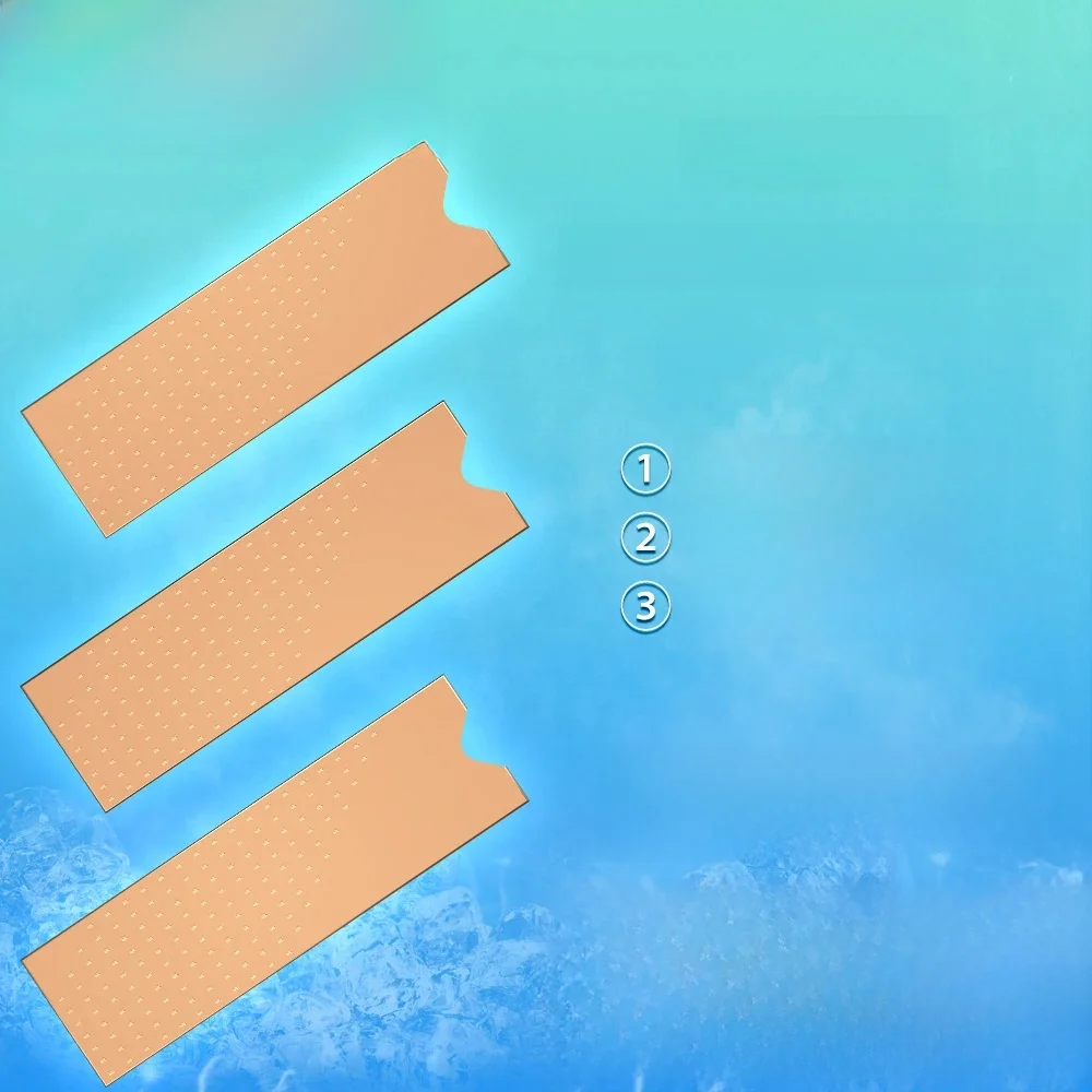 JEYI M.2 SSD Heastink with Nano Thermal Pads, 3Pcs Copper Heat Sink Cooling Thermal Pad For NVME NGFF 2280 PCIe SSD