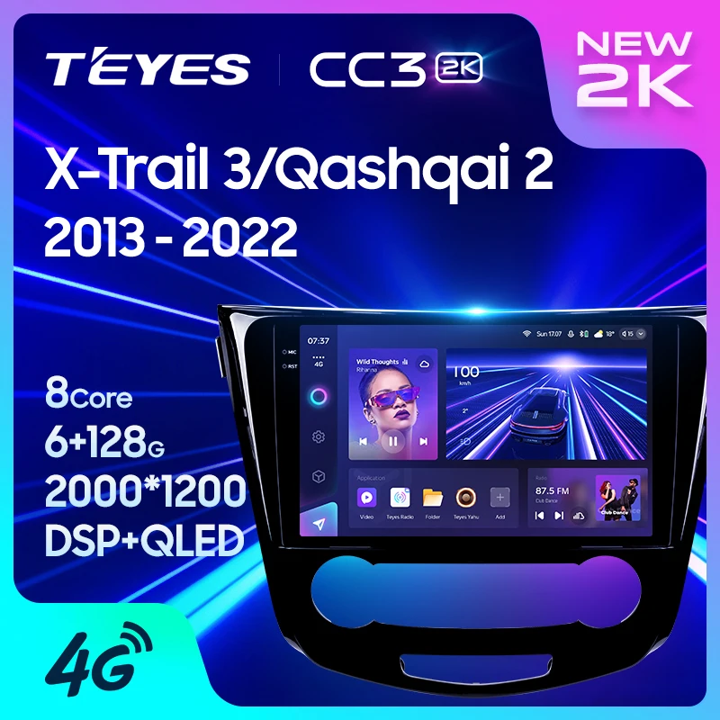 TEYES CC3 2K For Nissan X-Trail xtrail X - Trail 3 T32 2013 - 2022 Qashqai 2 J11 Car Radio Multimedia Video Player Navigation stereo GPS Android 10 No 2din 2 din dvd