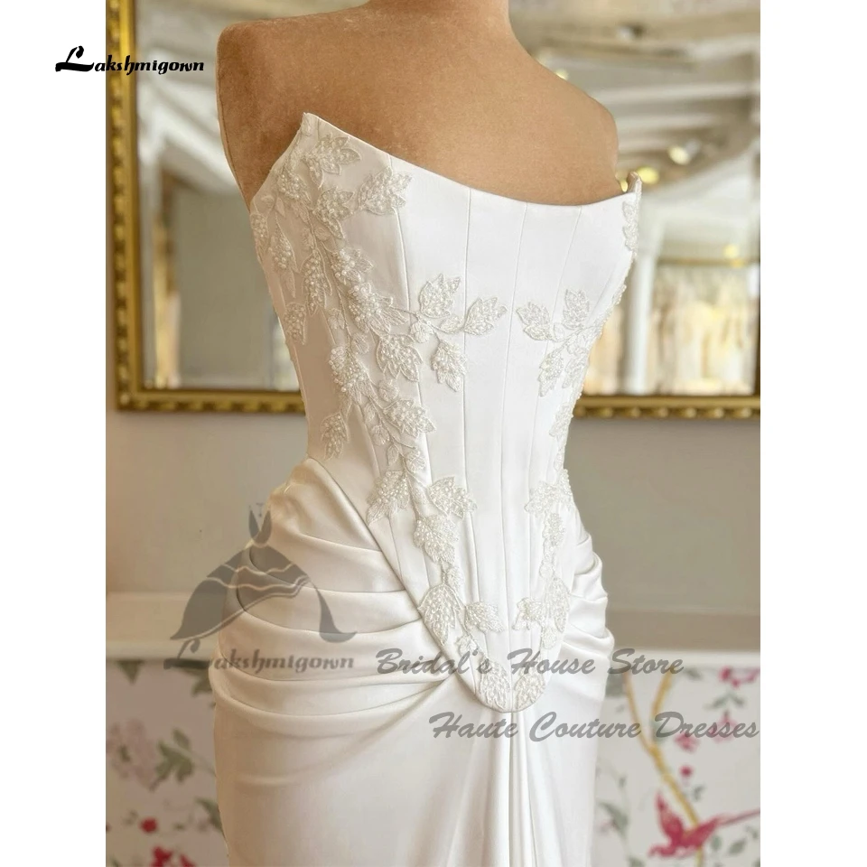 Lakshmigown Vintage 2-teilige Hochzeitskleider 2026 Vestidos Sexy Meerjungfrau Strand Brautkleider Perlenstickerei Spitzenapplikationen Maßanfertigung – Detail 3