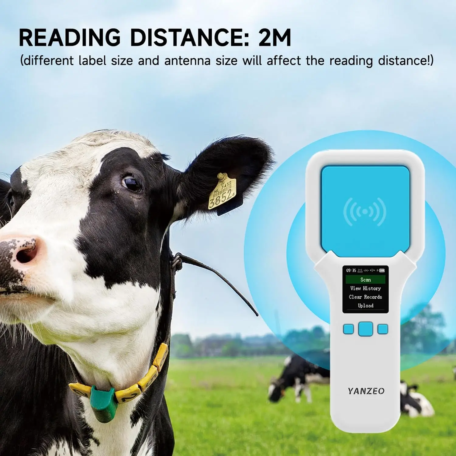 SR300 UHF قارئ RFID 860Mhz-960Mhz RFID يده الماسح الضوئي سماعة لاسلكية تعمل بالبلوتوث للملابس والأحذية ومخزون المستودعات