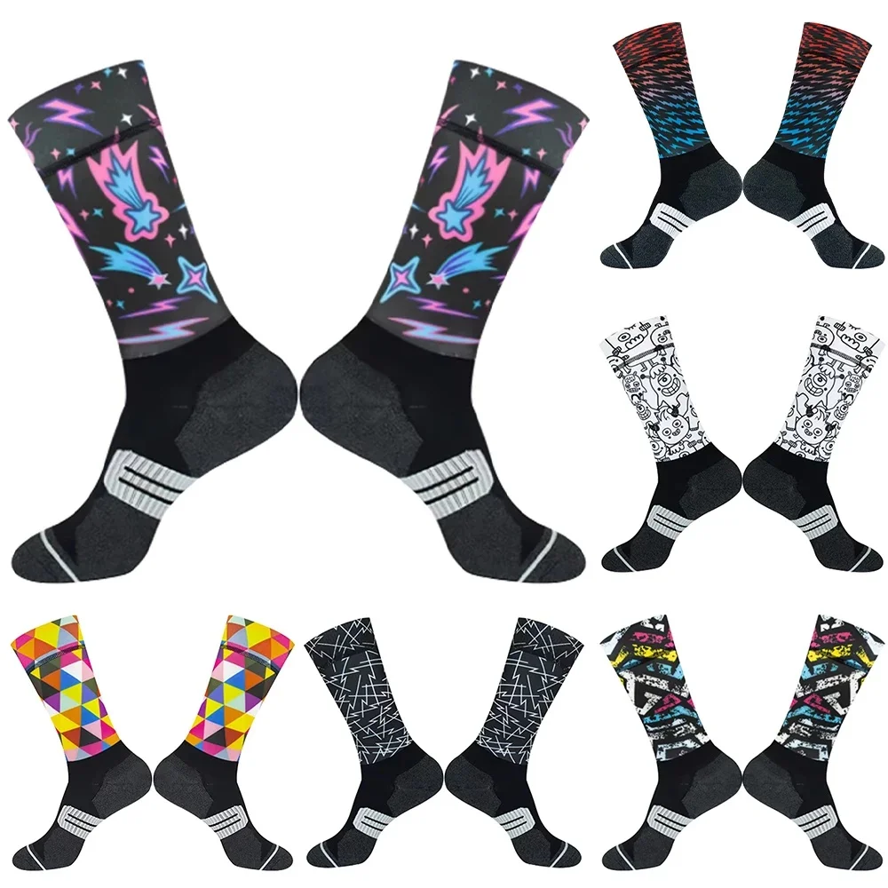 AliExpress NONE Men 2023 Sports Socks Cycling Socks Women Bike socks Basketball Socks Racing Socks Street Fashion Roller Skating Hip-hop Socks