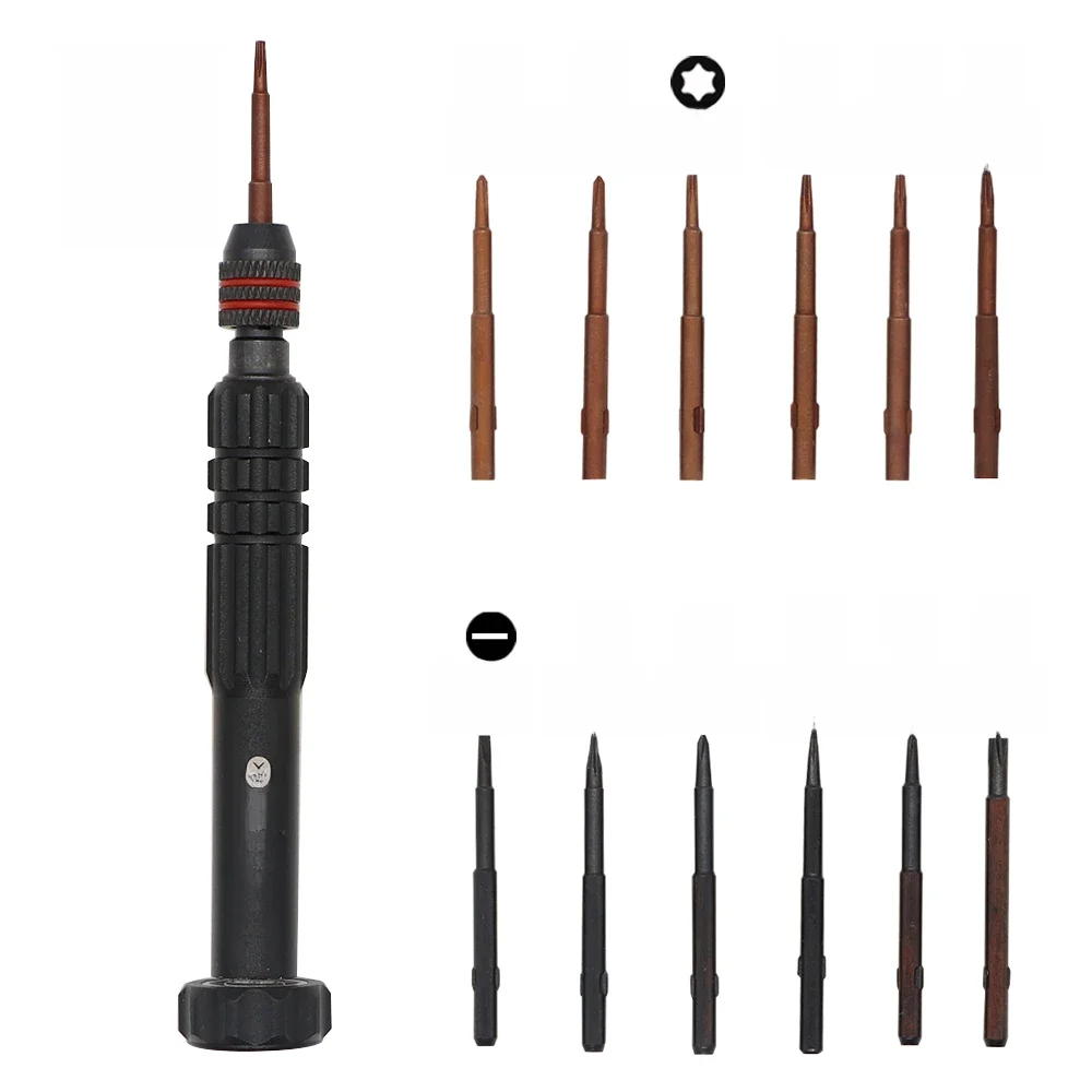 Zestaw wkrętaków 12 w 1 precyzyjne wkrętaki Torx krzyżakowe końcówki w uchwycie do iPhone 11 XR 6 6S 7 8 X naprawa telefonu narzędzia ręczne — zdjęcie 2
