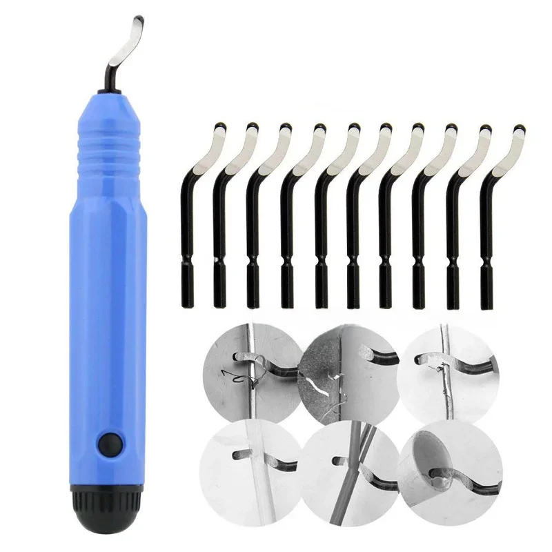 Grattoir d'ébavurage à lame HSS à main, lames d'ébavurage rotatives, outil manuel pour résine bois plastique aluminium cuivre et acier