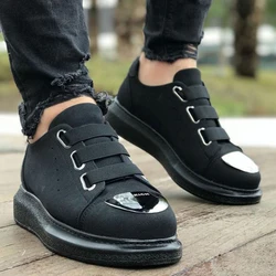 FOH Store Men's Shoes SUEDE ST Color Elastic Band Closure Artificial Leather Spring and Autumn Seasons Slip On Comfortable 2023 Fashion Wedding Orthopedic Suits Comfort Unisex Lightweight Casual Odorless Breathable 251