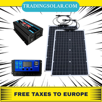 110V 220V 2000W flexible Solar Panel System 12V Battery Charging Controller 4000W Solar Inverter Kit Complete For Home Outdoor