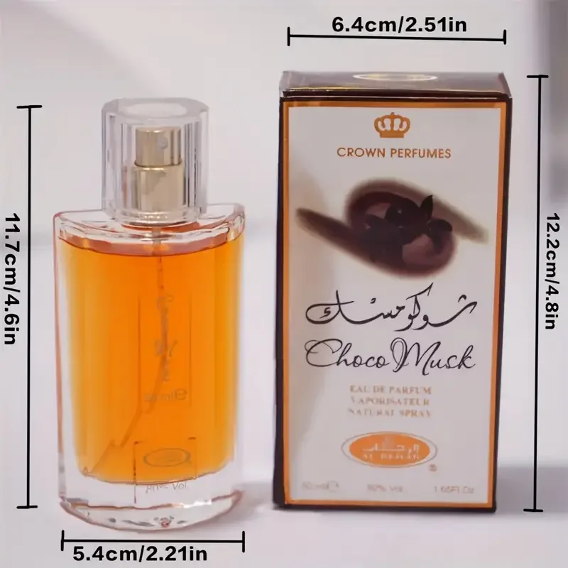 Choco Musk Eau de Cologne - بخاخ عطري للجنسين، بخاخ عطر طبيعي للرجال/النساء، 1.65 أونصة سائلة |   مثالية للهالوين