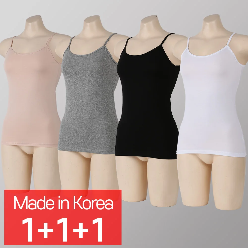 [CALL RA S](3-piece set) cotton women’s string tank top Camisoles Sleeveless Shirt Korea domestically Nash Running // women sleepless slim fit vest