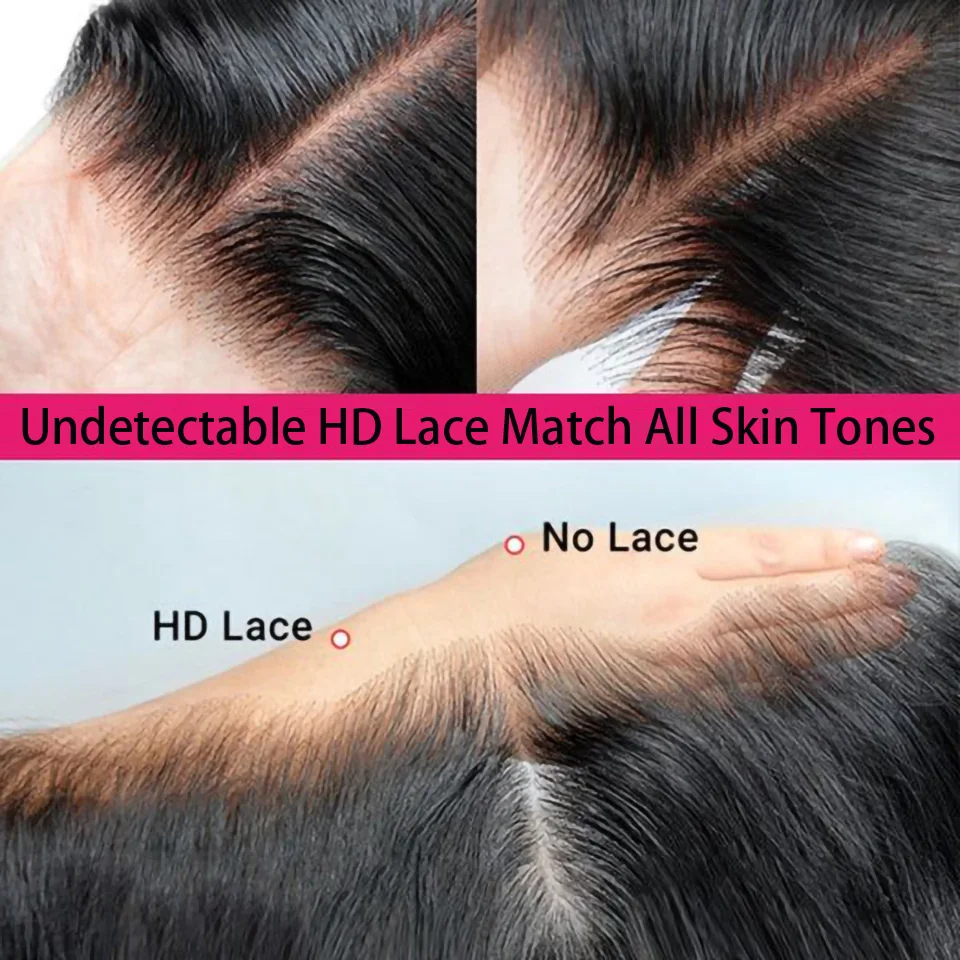 HD Lace Front Echthaar Perücken gerade 13x6 transparente Spitze Frontal Perücken 30 40 Zoll vor gezupft 13x4 Spitze Perücken für Frauen