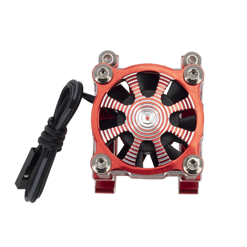 MEUS Aluminum Alloy Heatsink Cooling Fan with Mount Adjustable 36-38mm for ARRMA Axial 1/10 RC Car 540 550 3650 Motor