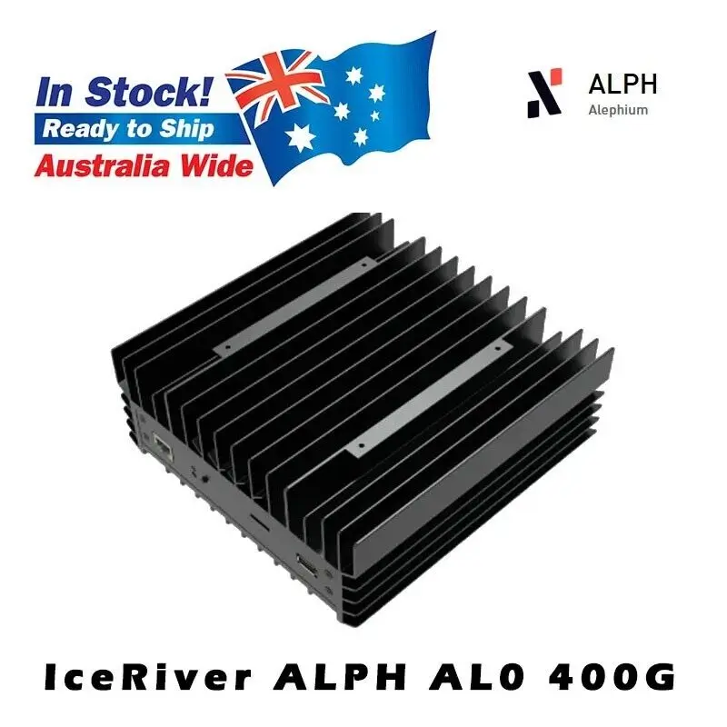 so ICERIVER AL0 ALPH 400GH/S 100W ALPH Miner with PSU IN AU STOCK