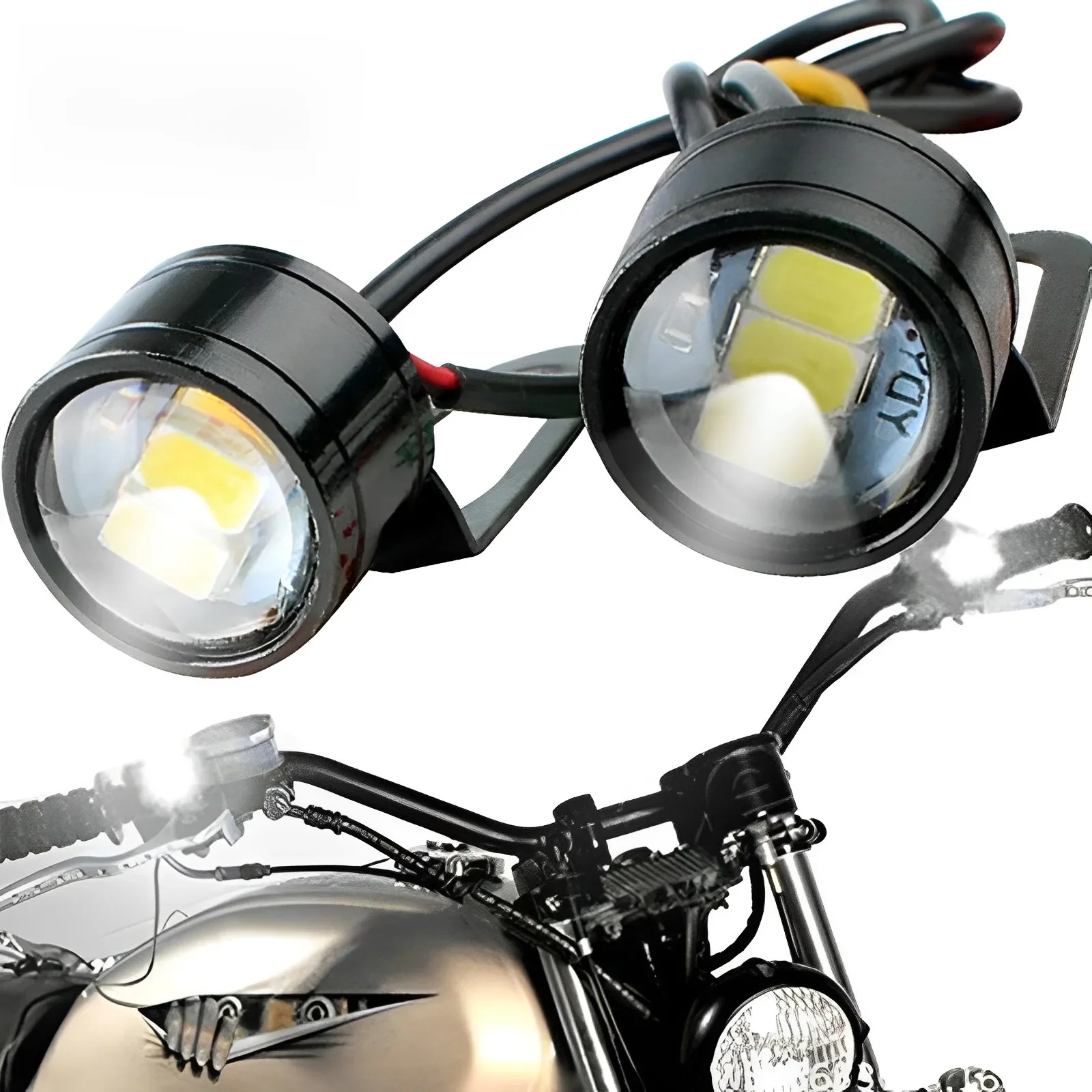 Feu de conduite Led Super lumineux, œil d'aigle, feu de recul, phare antibrouillard pour moto, clignotant de jour