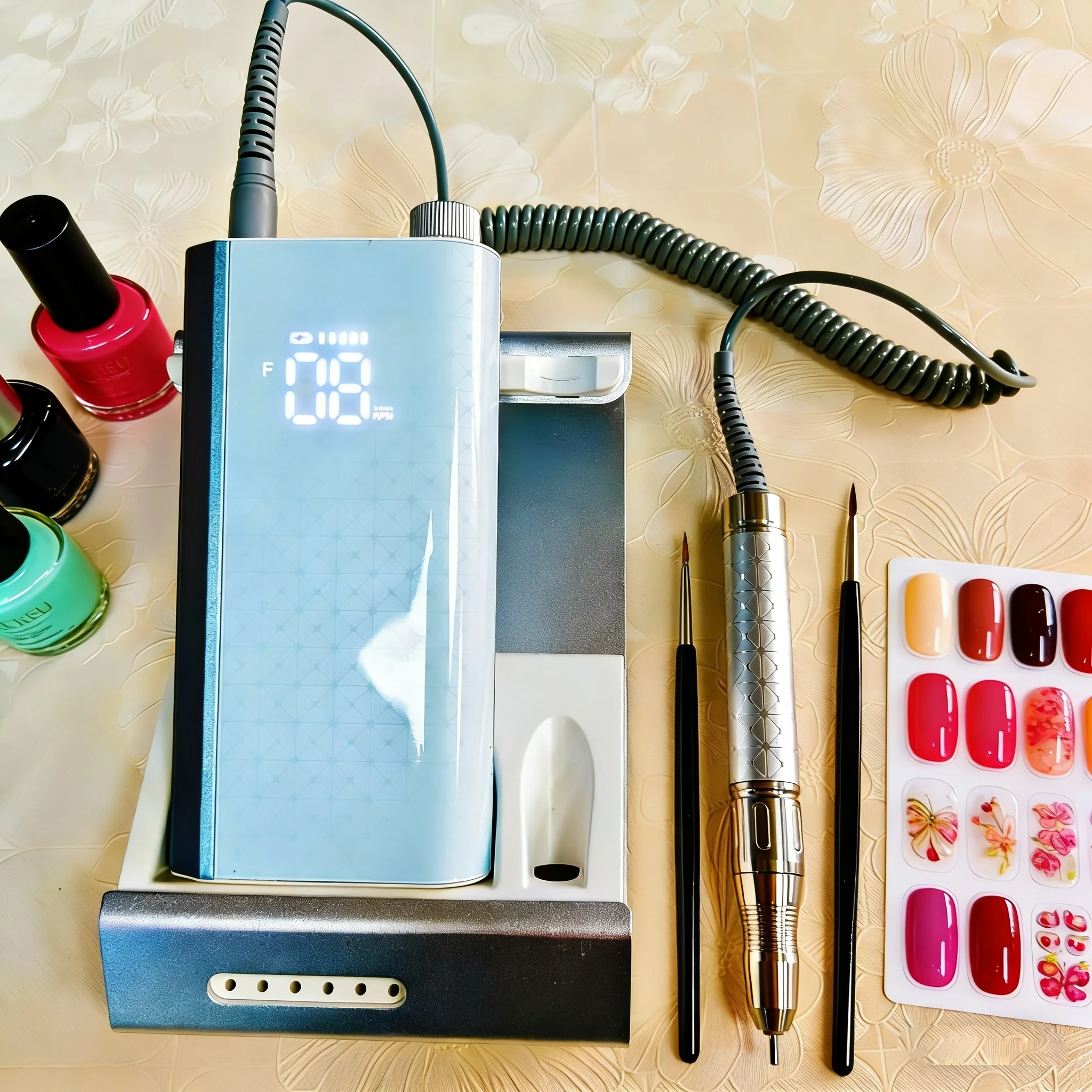 Professional Brush-less Nail Drill, 35000 Rpm Low Vibration Nail Polish Machine,USB Charging  Nail Grinder for Manicure Shop