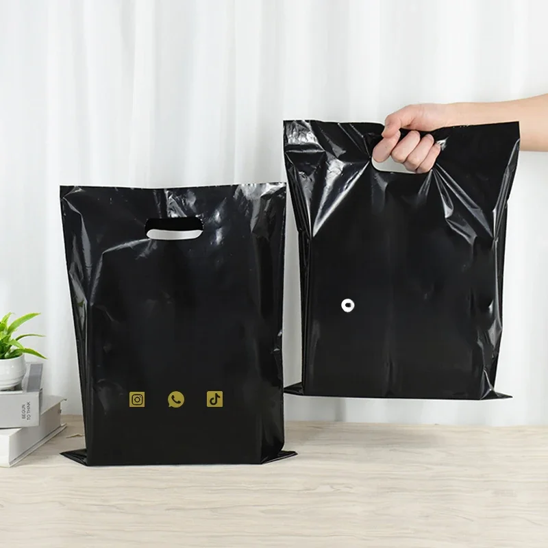 Sac cadeau publicitaire imprimé avec Logo couleur des deux côtés, sacs d'emballage pour petites entreprises, sacs personnels avec Logo personnalisé, 200 pièces/lot