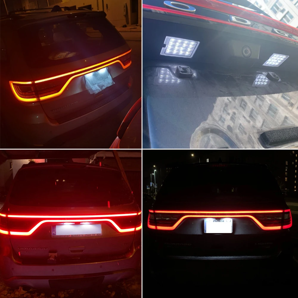 2PCS LED License Plate Light For DODGE Durango 2014 2015 2016 2017 2018 2019 2020 GT SRT SXT Citadel No Error Number Plate Lamps