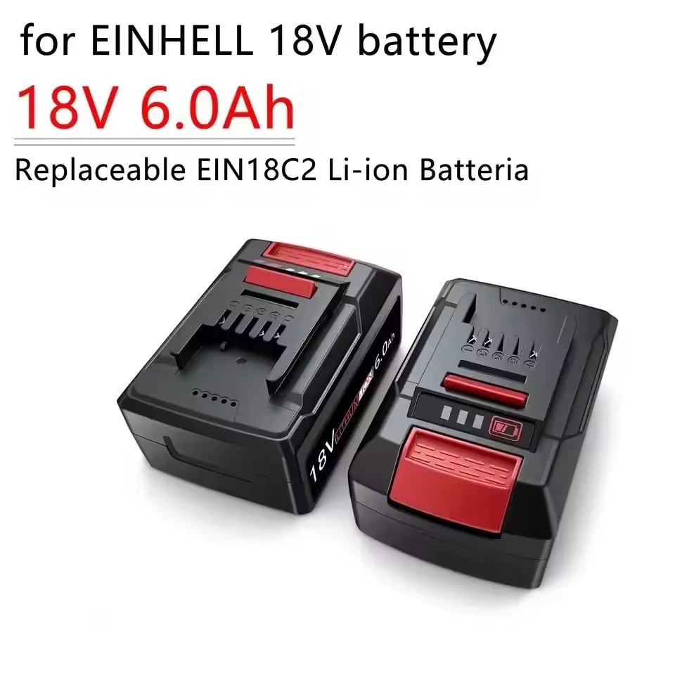Hoge kwaliteit voor EINHELL EIN18C2 6Ah vervangende batterij Li-ion Batterias 18V batterij X-change PX-BAT4 4511396 4511437 elektrisch gereedschap