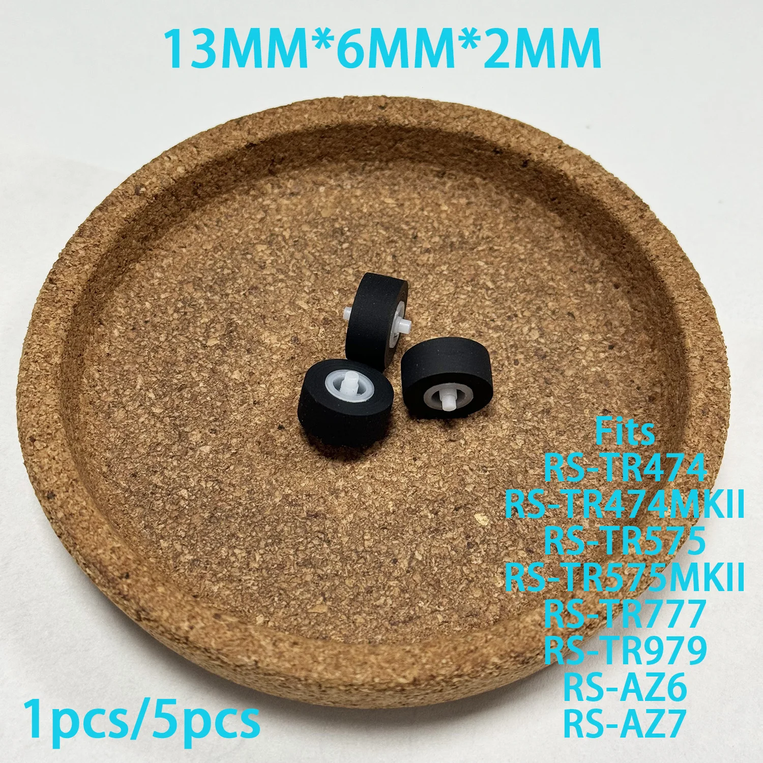Pinch Roller Tires Axis Fits Panasonic Technics RS TR474 TR474MKII TR575 TR575MKII TR777 TR979 AZ6 AZ7 13*6*2mm Pressure Pulley