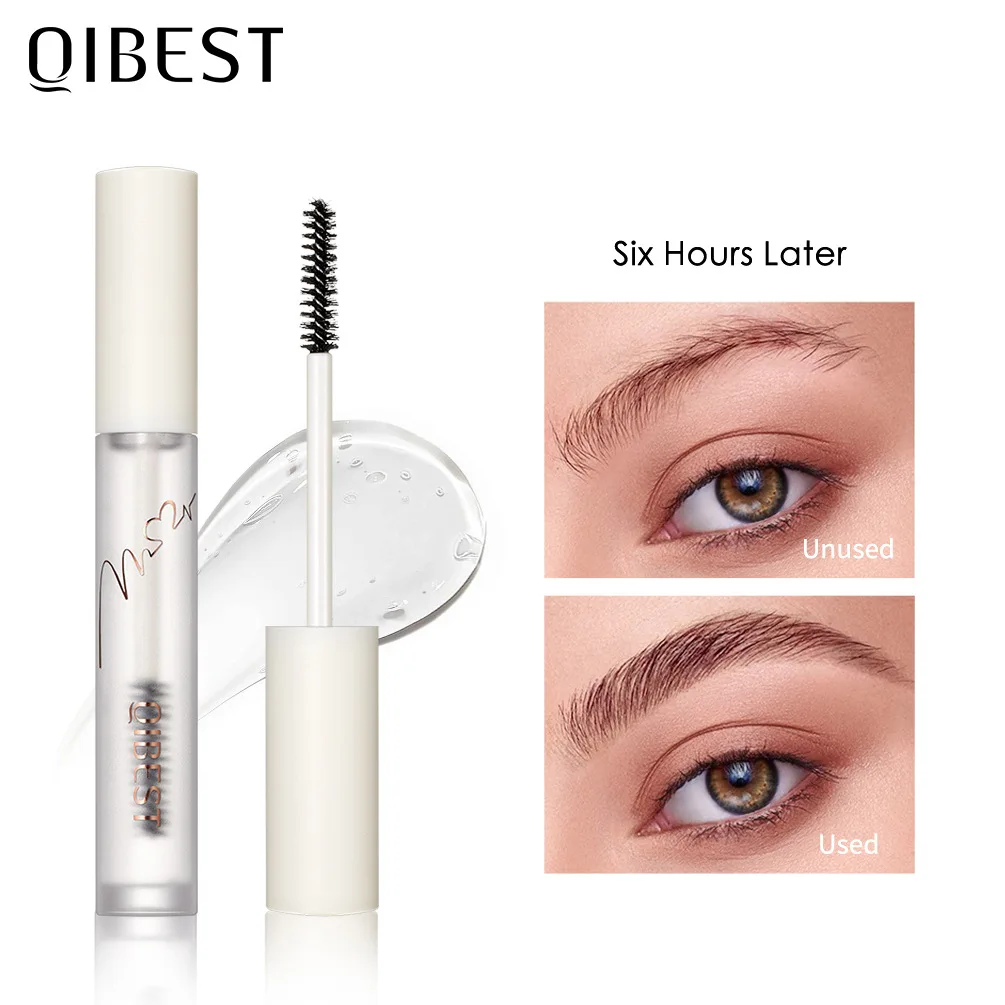 QIBEST Clear Eyebrow Setting Gel | Waterproof & Sweatproof Brow Coat | Long-Lasting, Non-Fading Transparent Brow Grooming Serum