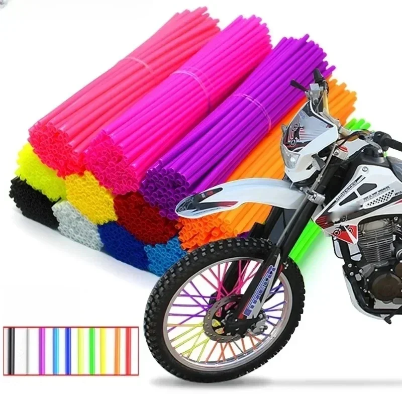 AliExpress NONE 36Pcs Motorcycle Wheel Spoked Protector Wraps Rims Skin Trim Covers Pipe For Motocross Bicycle Bike Cool Accessories 11 Colors