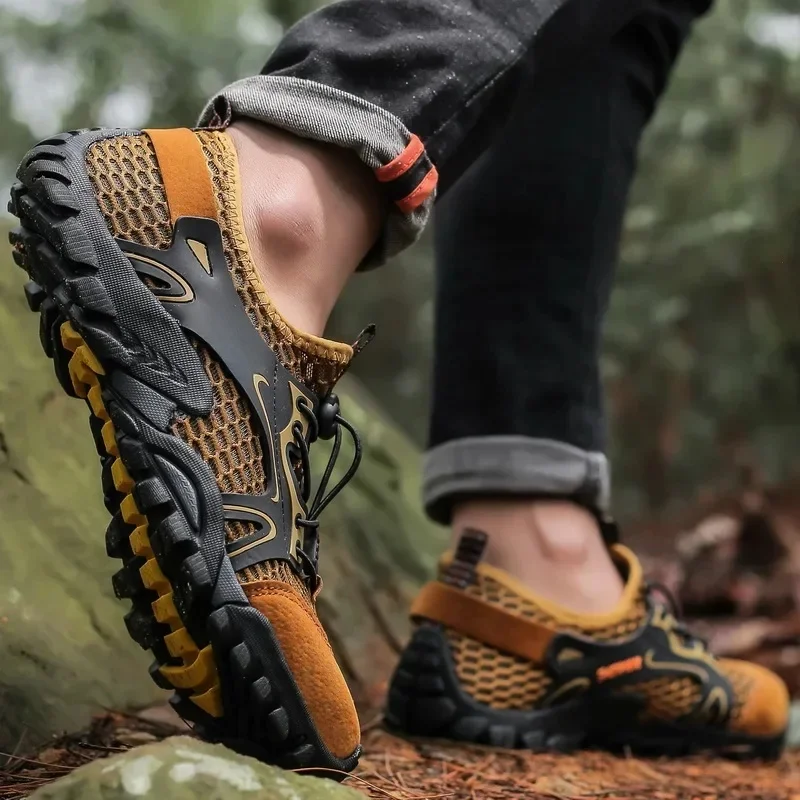 Odporne na zużycie buty męskie buty turystyczne Jogging trampki trekkingowe Fast Zapatos Outdoor Hombre Invierno Outdoor antypoślizgowe — 2