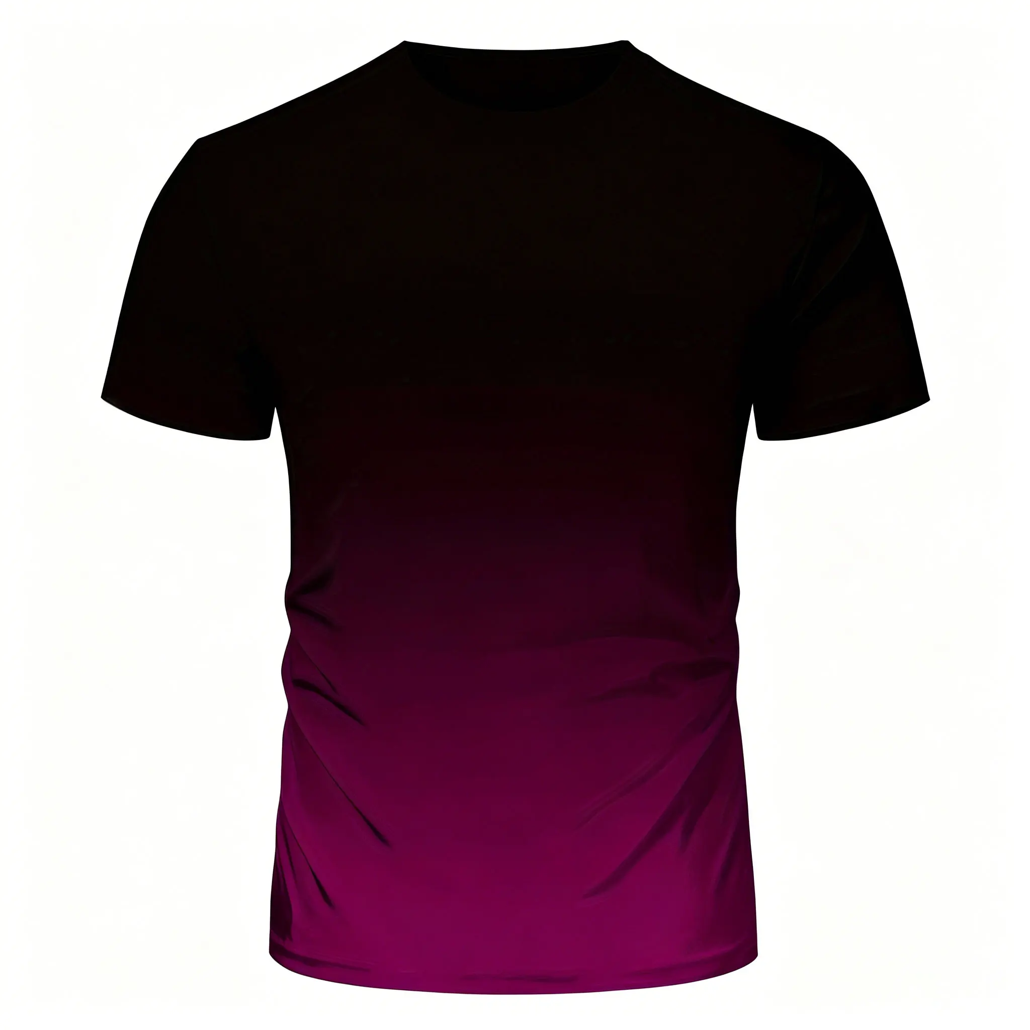 Men's  Gradient Lightning Logo Compression T-Shirt, Quick Dry High Elastic Short Sleeve Gym Fitness Workout Sports Undershirt Te