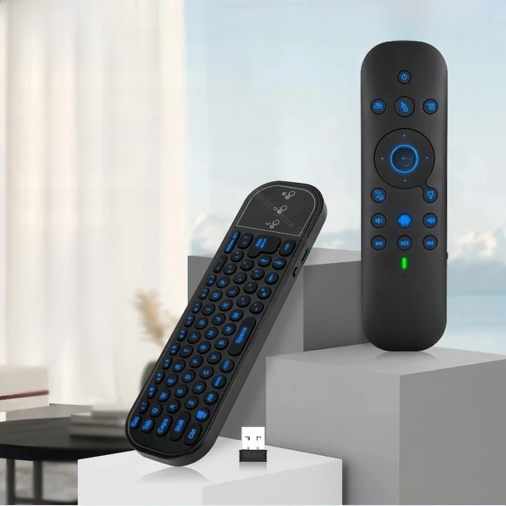 G60S ProBT Podświetlany pilot z 2.4G BT5.0 Google Voice Assistant Air Mouse Bezprzewodowa klawiatura Touchpad dla Android TV BOX — zdjęcie 2