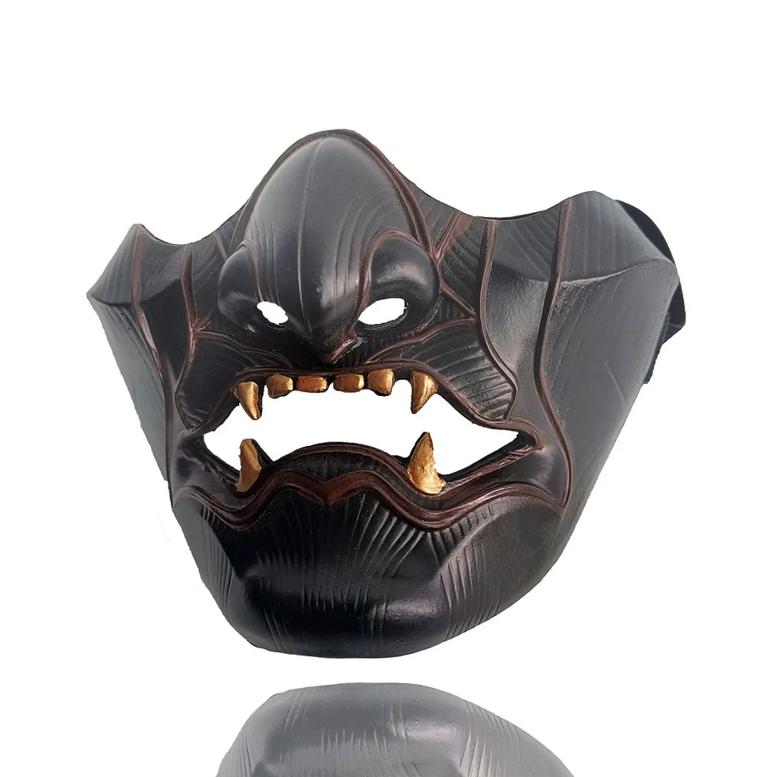 Latex Game Ghost of Tsushima Mask with Elastic Band Durable Half Face Samurai Cosplay Mask Masquerade Anime Tengu Carnival Mask