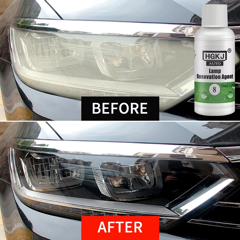 20ML Car Headlight Polishing Agent Scratch Remover Repair Fluid Headlight Renewal Polish And Maintenance Liquid Kit HGKJ 8