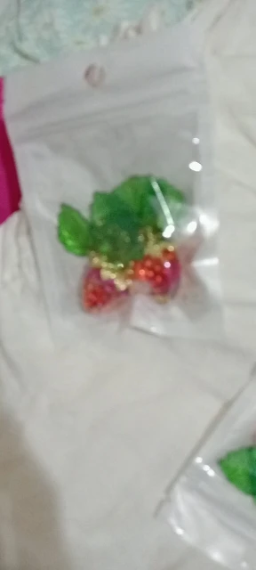 Delicate Leaves Strawberry Dangle Earrings for Women Sweet Resin Transparent Imitation Fruit Earring Girls Daily Wear Jewelry photo review