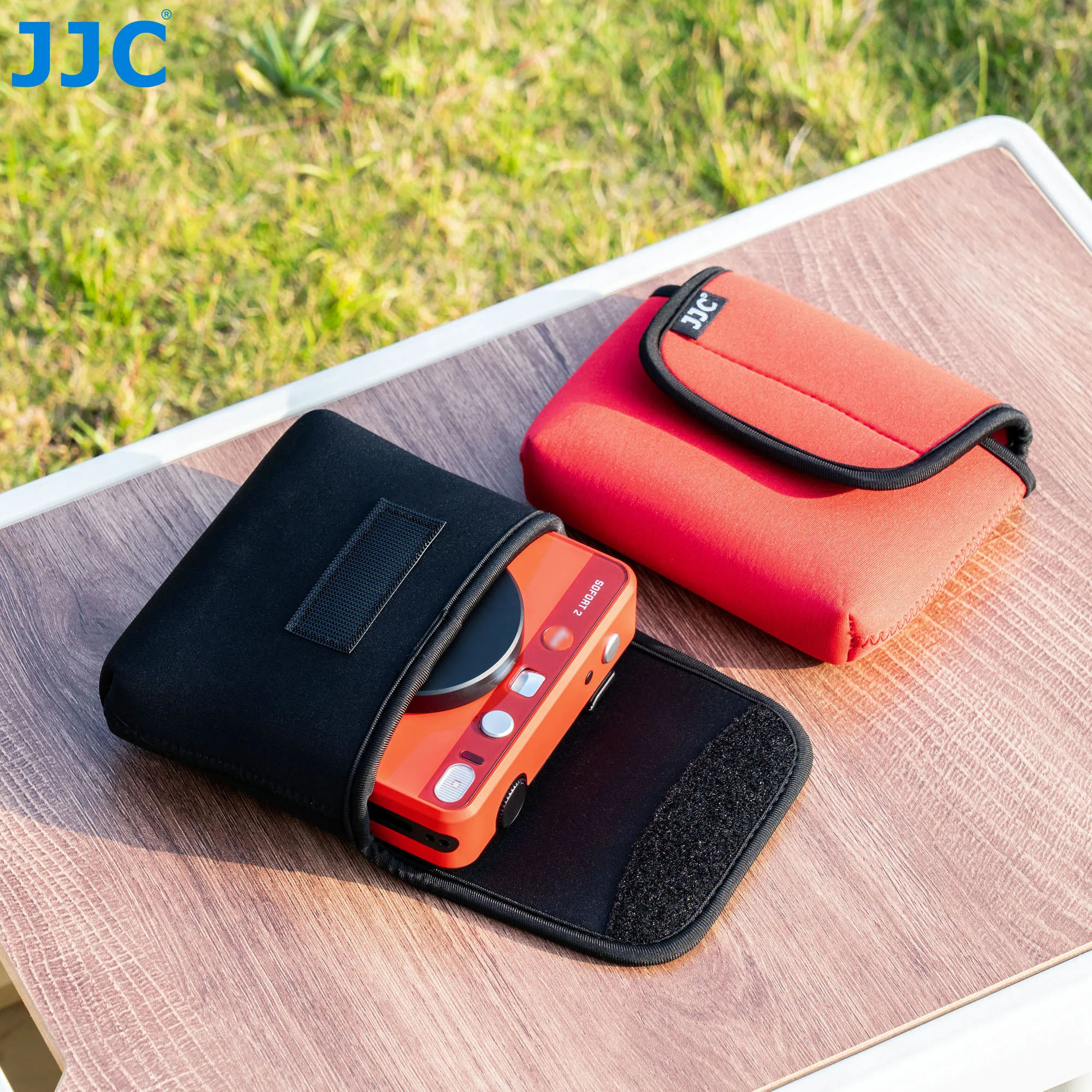 JJC Soft Neoprene Camera Case Pouch for Fujifilm X half Leica D