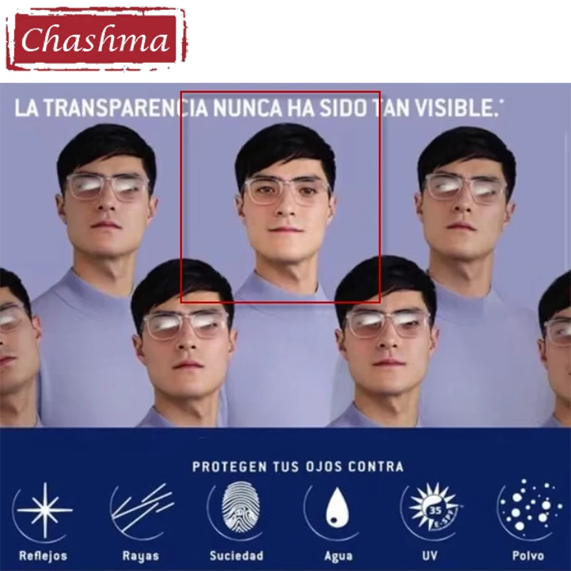 Chashma 1.61 Index MR-8 Clear Color Eye Lens Prescription Anti Blue Ray Glass Computer Working Screen Blue Light Block Lenses
