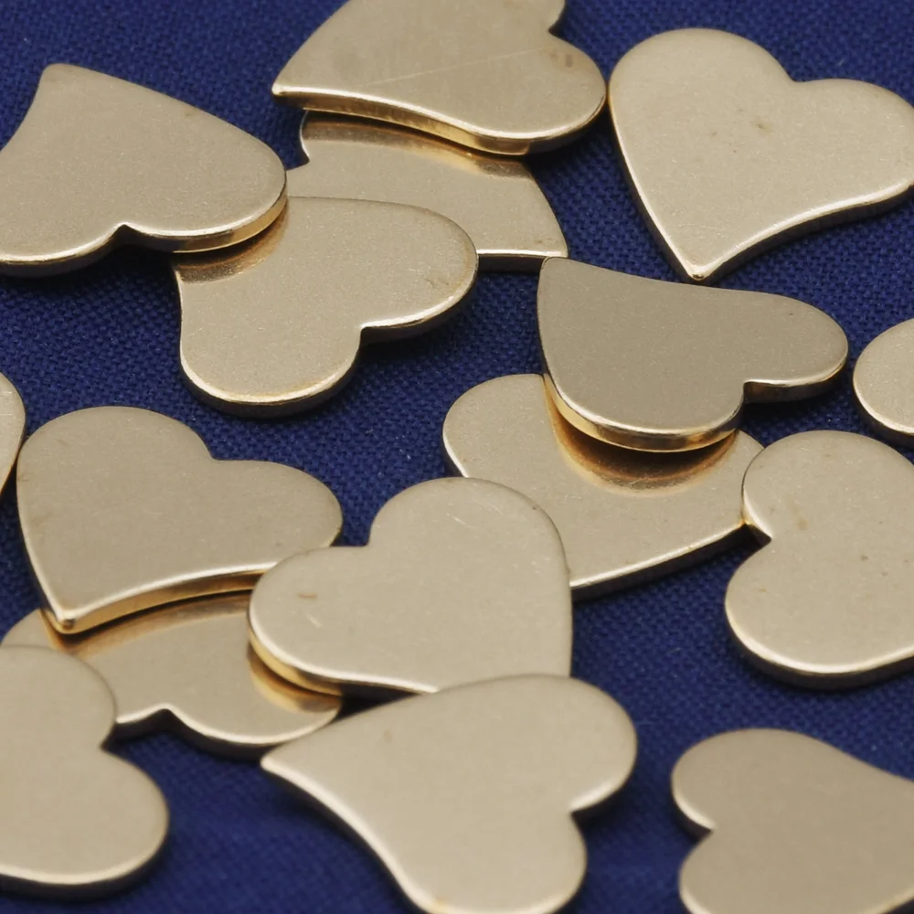 

20 About 1/2"（12*12mm)tibetara® Brass Heart Stamping Blanks FANTASTIC SHINE,18 Gauges,DIY Stamping Blanks,Jewelry Tags-10126850