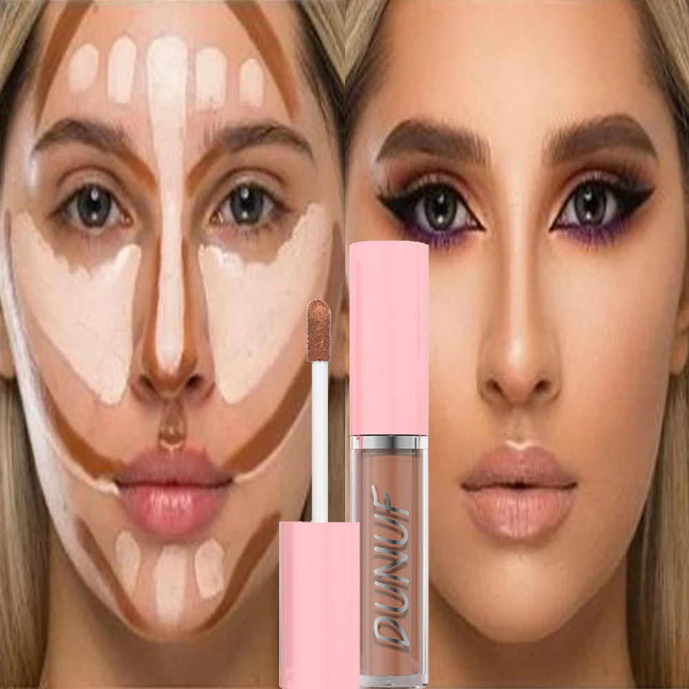 Matte Liquid Contouring Stick Moisturizing Foundation Modify Face Nose Shadow Contouring Concealer Cover Up Face Bronzer Makeup