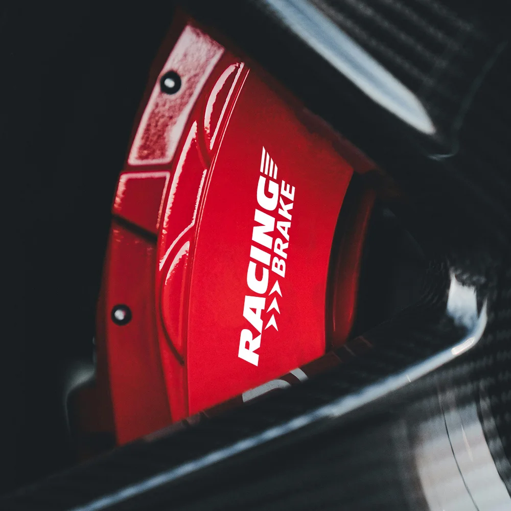 Racing Brake Caliper Decal Sticker Waterproof UV Resistant Vinyl Performance Graphic For Car Motorcycle Wheel Tuning Accessories