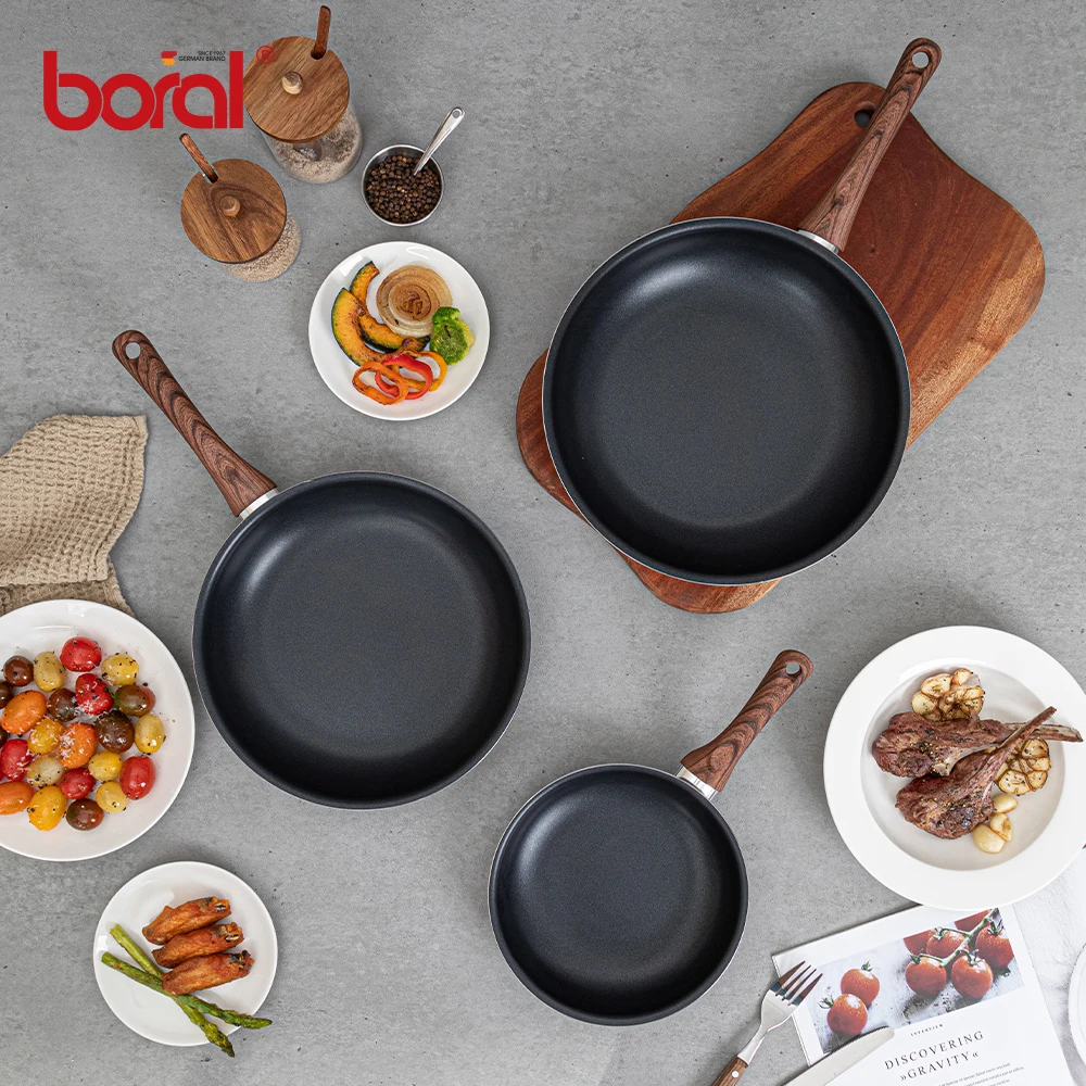 Boral IH Wood frying pan 3 kinds A set (20cm,26cm,28cm)