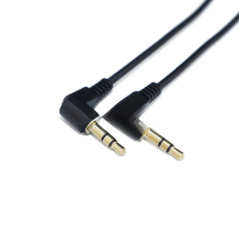 3.5mm 3-pinowe 90 stopni °   Adapter audio z podwójnym kątowym złączem męskim (typu L) na 3.5mm kątowe złącze męskie (typu L), pozłacany. — zdjęcie produktu 7