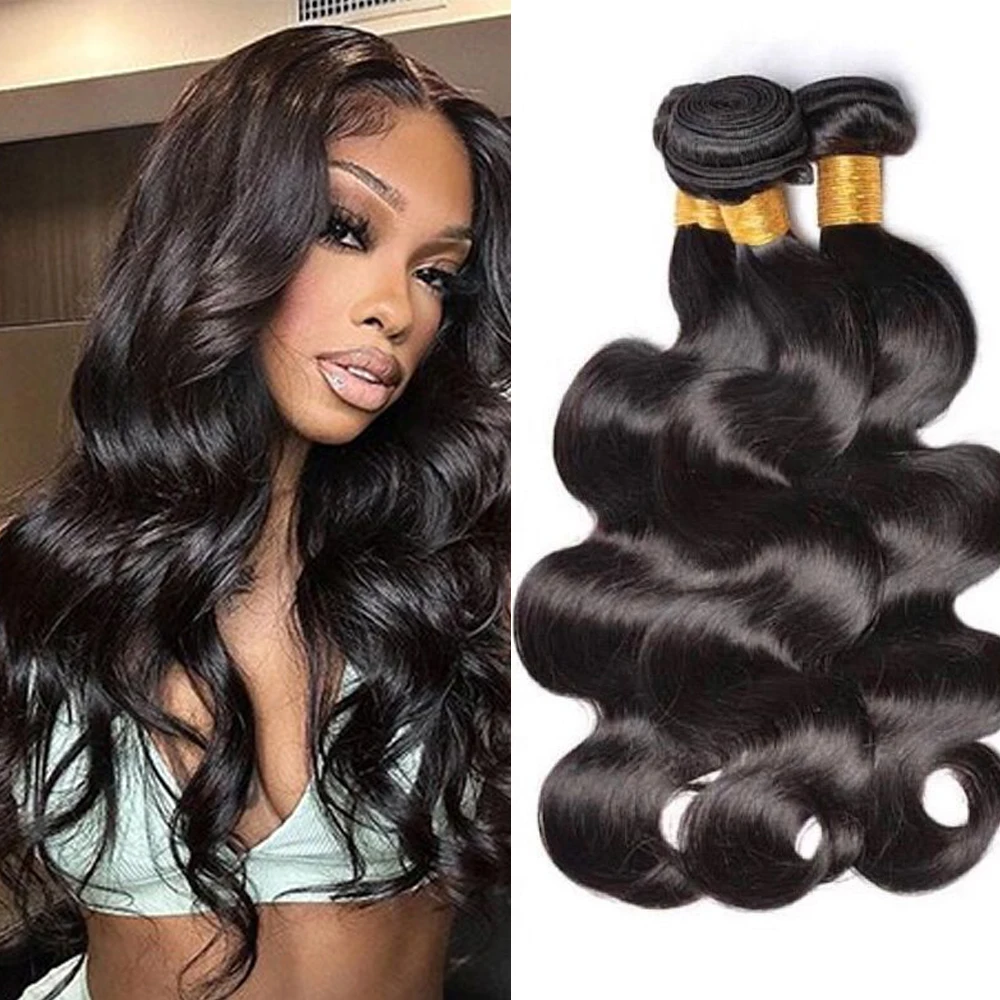 

18, 20, 22, 24 дюйма, человеческие волосы, волнистые волосы, пучок человеческих волос, 12 А, 100% необработанные бразильские человеческие волосы, натуральный цвет