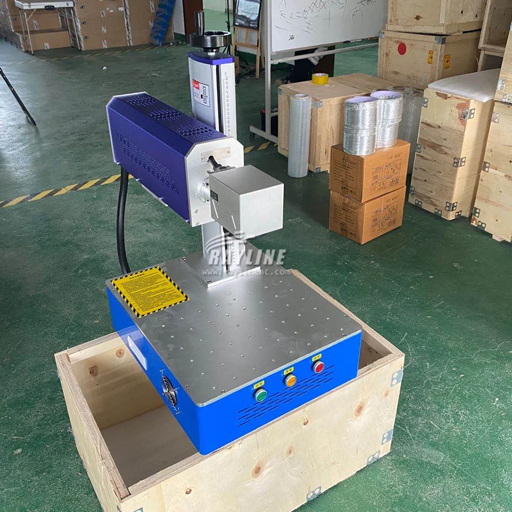 20W 30W 50W Jewelry UV Plastic Marker Optional Rotary 3D DIY Gold Steel Engraving Cutting Fiber Laser Marking Machine for Metal