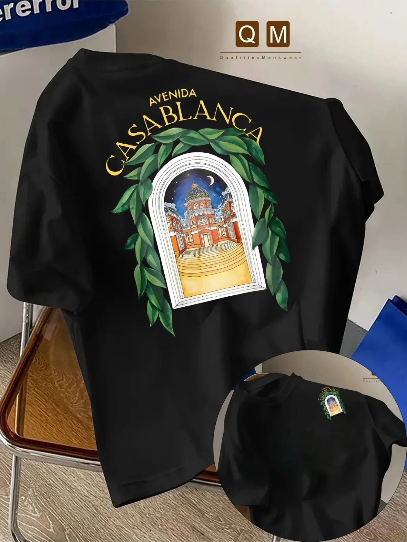 تي شيرت رجالي مطبوع على الوجهين، تي شيرت كاجوال من البوليستر المسامي، Avida Graphic & Landscape Art، ملابس الشارع الصيفية، Sof #2